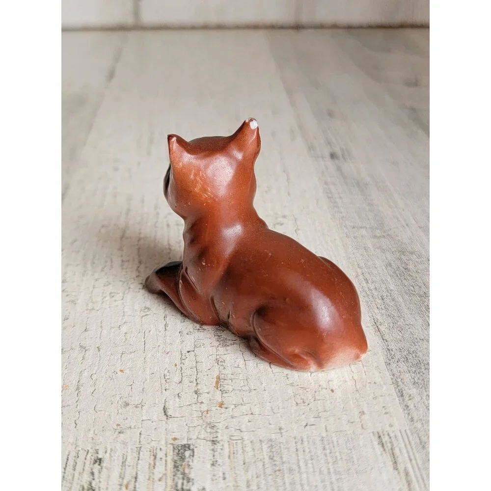 Japan Vintage puppy boxer dog mini ceramic figure‎ xmas
